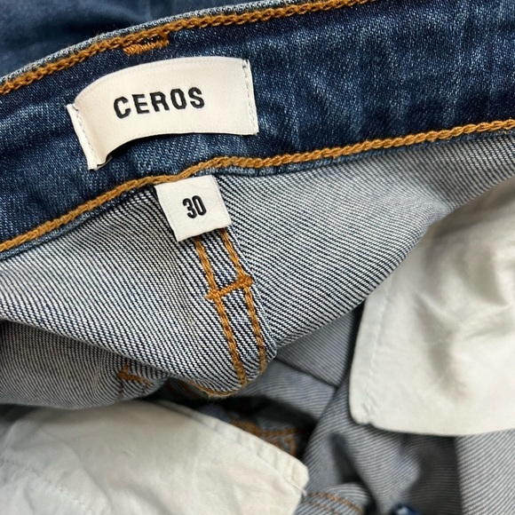 Ceros Women’s Distressed High Rise Flare Jeans - Picture 12 of 12